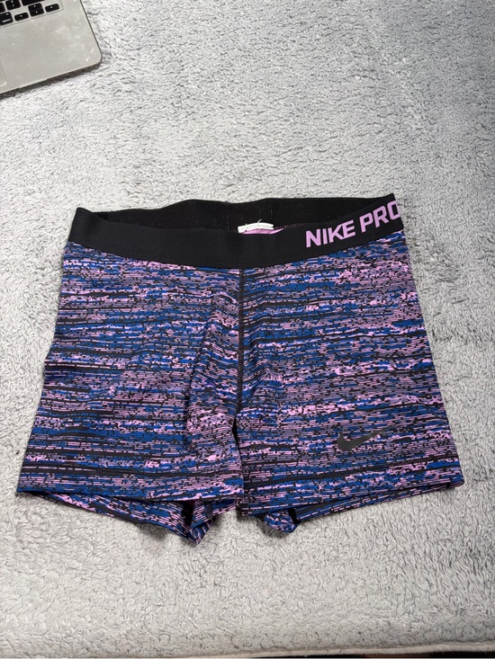 Nike Pants - Nike Pro Women's Multicolor (Purple & Blue) Bike Shorts